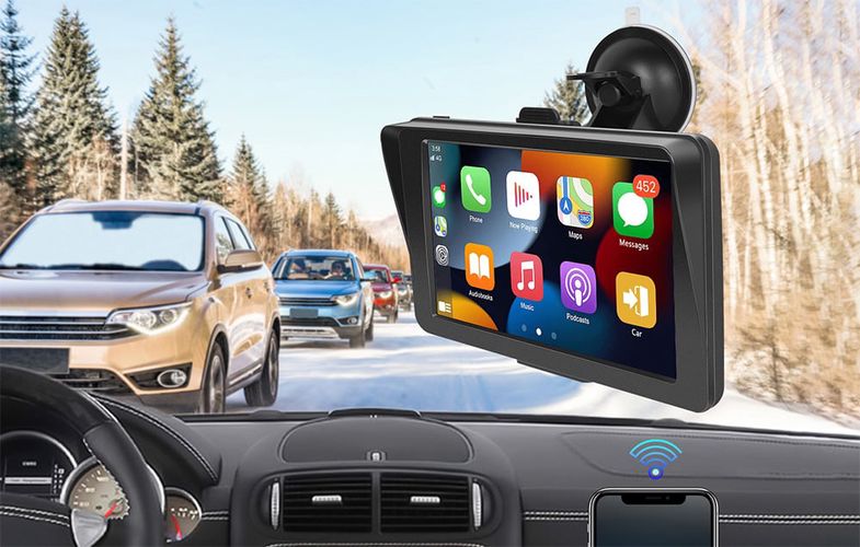 Monitor samochodowy 7.0" Podofo A3327 Carplay/Airplay/Android Auto, Bluetooth, Mirror Link, Podofo A3327