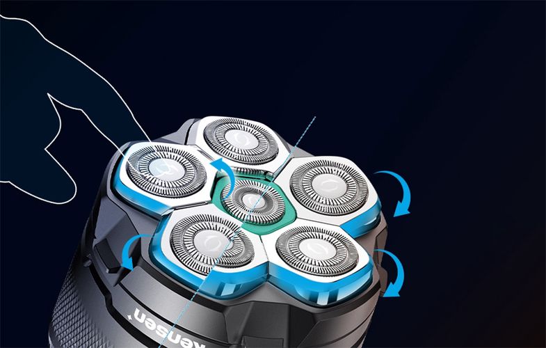 Electric shaver with 7D head Kensen 05-KGTJ41-10A (black), Kensen 05-KGTJ41-10A