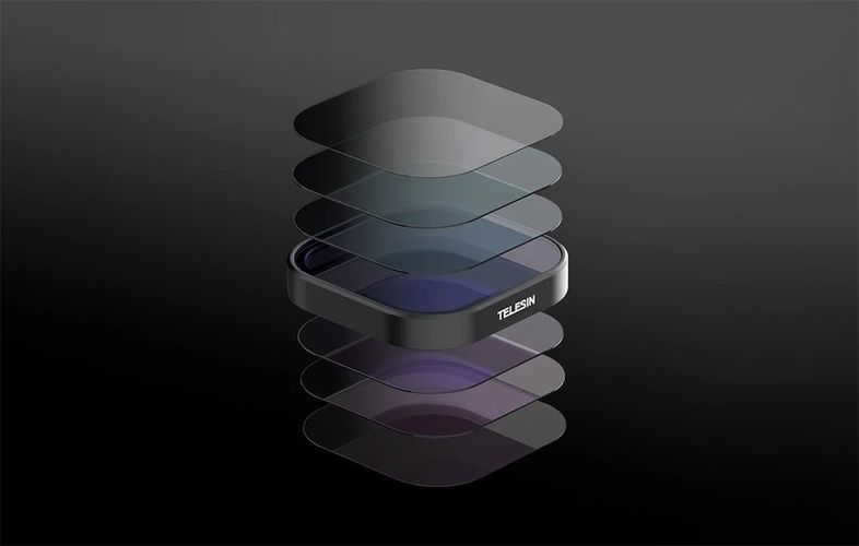 Set of 4 Telesin CPL+ND 8/16/32 filters for GoPro Hero 13 Black (S5-FLT-13-TGP), Telesin S5-FLT-13-TGP