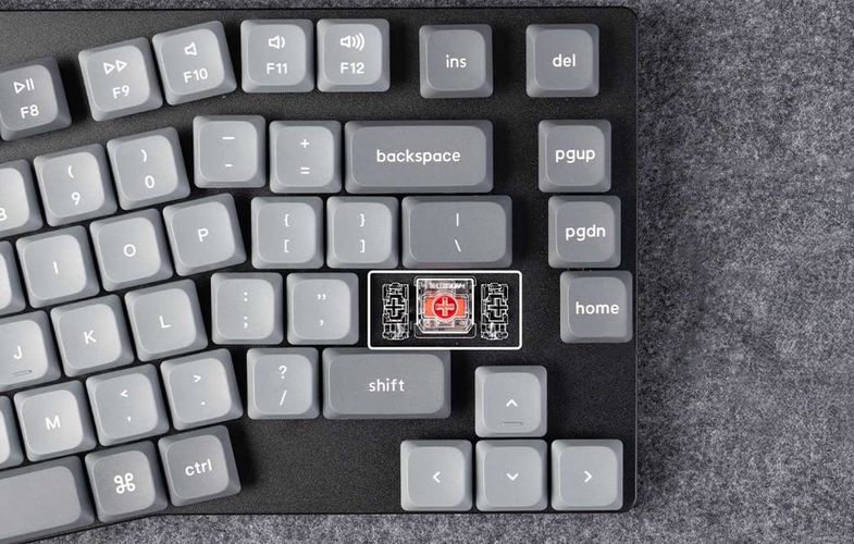 Keychron K15 Max Led Red Switch Wireless Low Profile Keyboard (Black) [K15M-A1]., Keychron K15M-A1