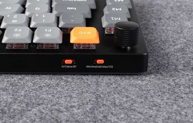 Keychron K17 Max RGB Brown Switch Wireless Low Profile Keyboard (Black) [K17M-H3]., Keychron K17M-H3