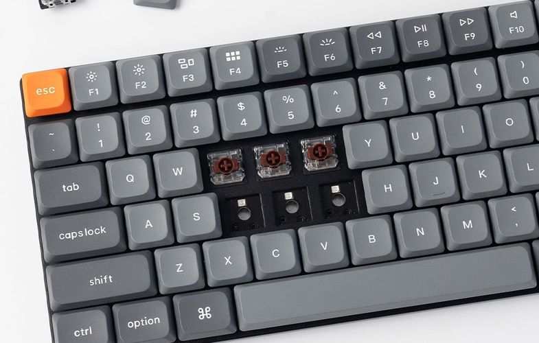 Keychron K17 Max RGB Brown Switch Wireless Low Profile Keyboard (Black) [K17M-H3]., Keychron K17M-H3