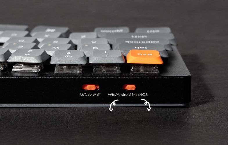 Keychron K11 Max RGB Brown Switch Wireless Low Profile Keyboard (Black) [K11M-H3]., Keychron K11M-H3