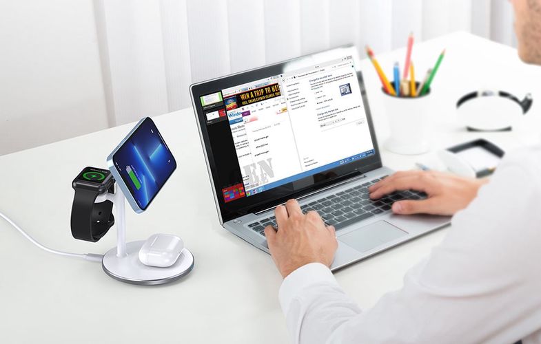 Choetech T585-F Qi2 3-in-1 magnetic wireless charger, Choetech T585-F-V12