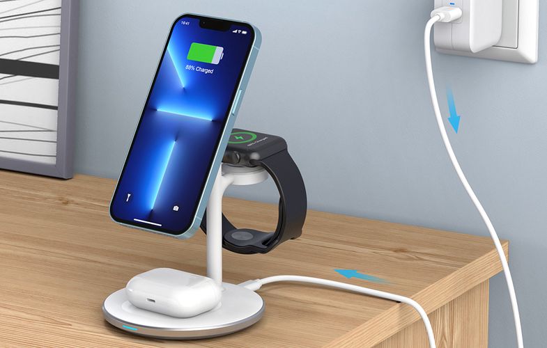Choetech T585-F Qi2 3-in-1 magnetic wireless charger, Choetech T585-F-V12