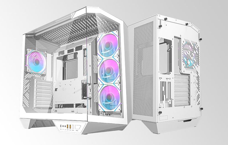 Darkflash DY470 computer case (white) + 4 fans + GPU bracket, Darkflash DY470 fans+holder Wh