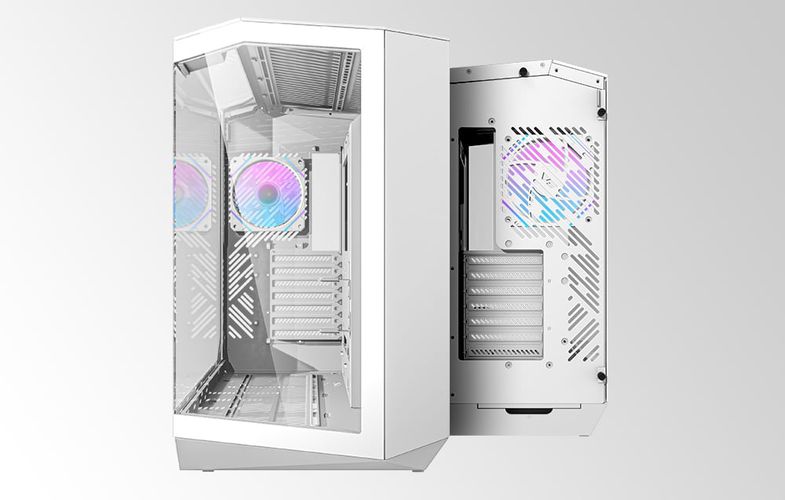 Darkflash DY470 computer case (white) + 4 fans + GPU bracket, Darkflash DY470 fans+holder Wh
