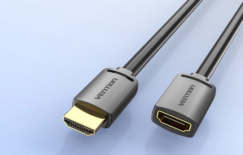 HDMI 2.0 Male to HDMI 2.0 Female Extension Cable Vention AHCBH 2m, 4K 60Hz, (Black), Vention AHCBH