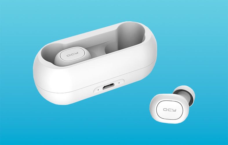 TWS QCY T1C Headphones (white), QCY T1C-White