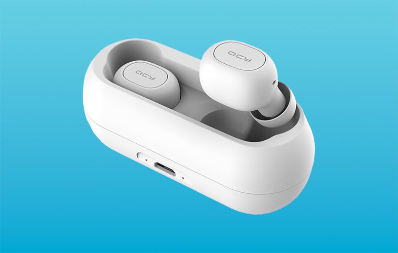 TWS QCY T1C Headphones (white), QCY T1C-White