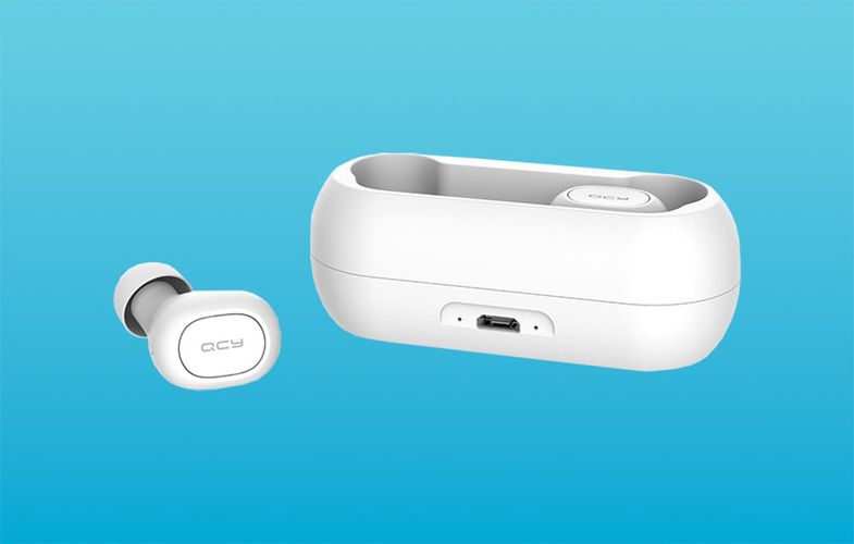 TWS QCY T1C Headphones (white), QCY T1C-White