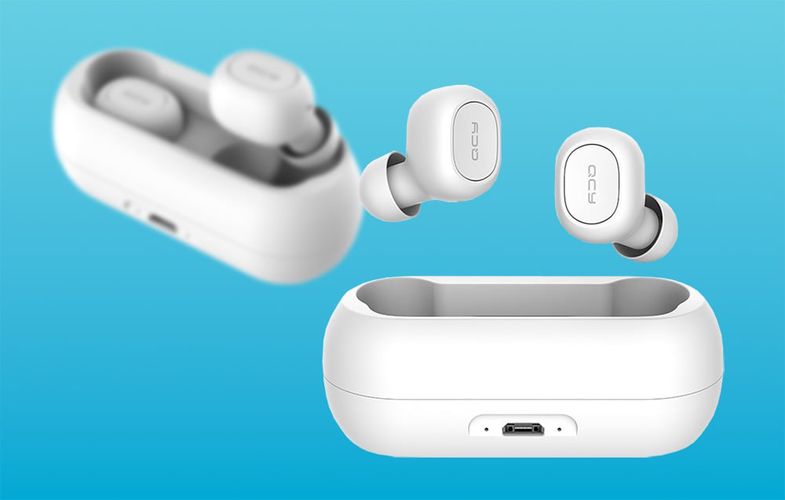 TWS QCY T1C Headphones (white), QCY T1C-White