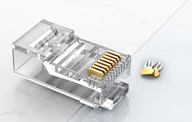 Modular Plug RJ45 Cat.5E UTP Vention IDBR0-100, transparent, 100 pcs, Vention IDBR0-100