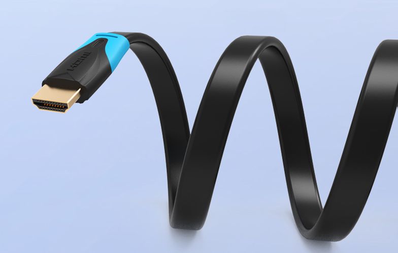 Flat HDMI Cable Vention VAA-B02-L500 5m 4K 60Hz (Black), Vention VAA-B02-L500