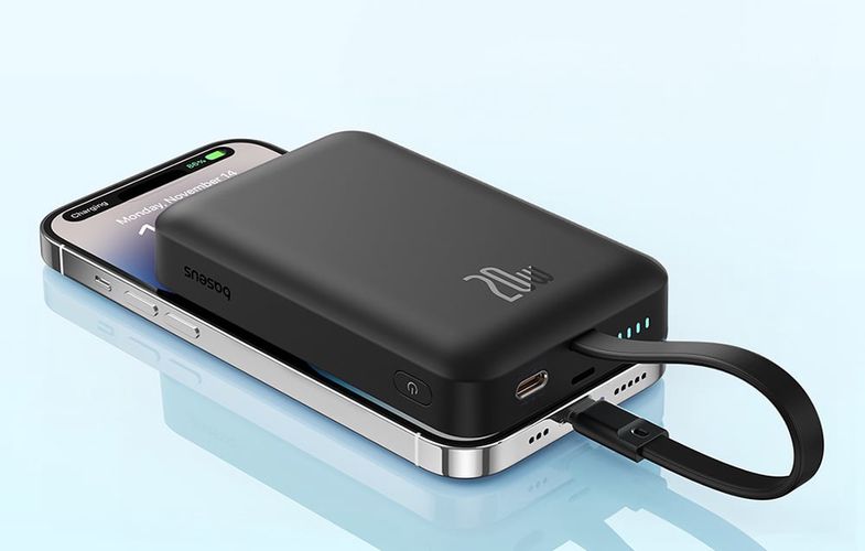 Powerbank Baseus Magnetic Mini 10000mAh, Lightning 20W MagSafe (black), Baseus P10022109113-00