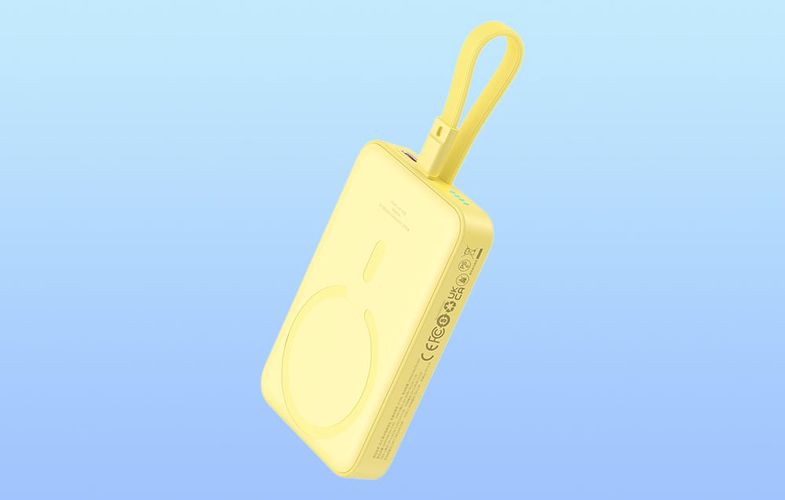 Powerbank Baseus Magnetic Mini 10000mAh, USB-C 20W MagSafe (yellow), Baseus P10022109Y23-00