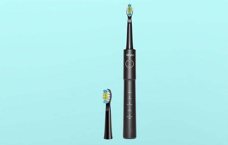 Sonic toothbrush with tip set and case Bitvae BV E11 (black), Bitvae BV E11 Black