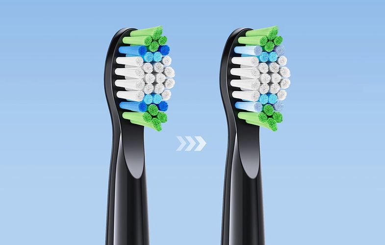 Toothbrush tips Bitvae D2 (black), Bitvae BV D2 Black 4PCS