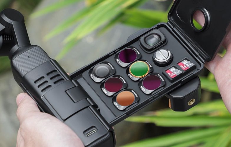 Phone Holder with Storage Case Sunnylife DJI Osmo Pocket 3, Sunnylife OP3-AD744