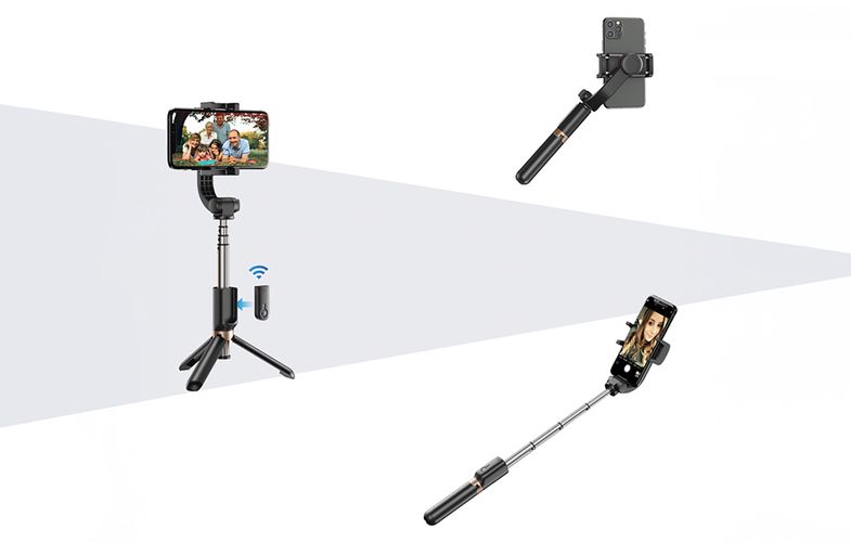 Selfiestick/tripod bluetooth APEXEL APL-D6 (black), APEXEL APL-D6