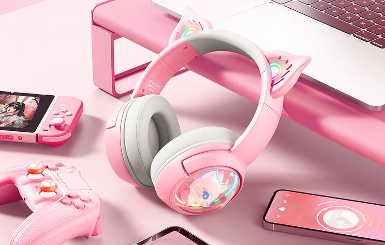 ONIKUMA B5 Gaming headset (Pink), ONIKUMA B5 Pink