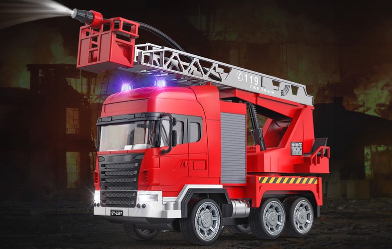 Remote control RC fire truck 1:20 Double Eagle (red) E597-003, Double Eagle E597-003