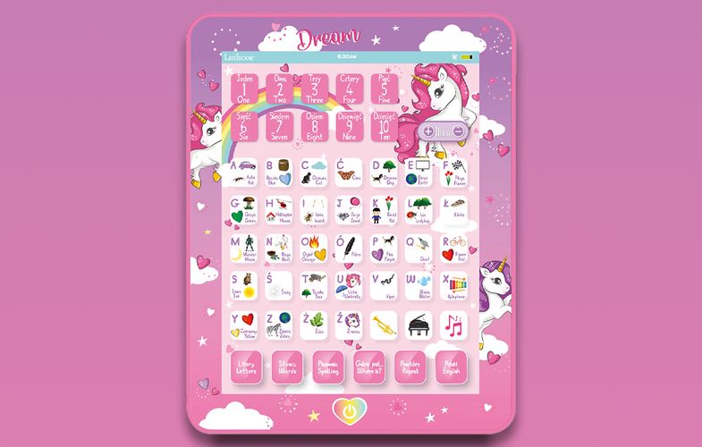 Unicorn bilingual talking educational tablet, Lexibook JCPAD002UNIi17