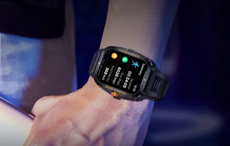 Colmi P76 smartwatch (black and orange), Colmi P76  Black orange