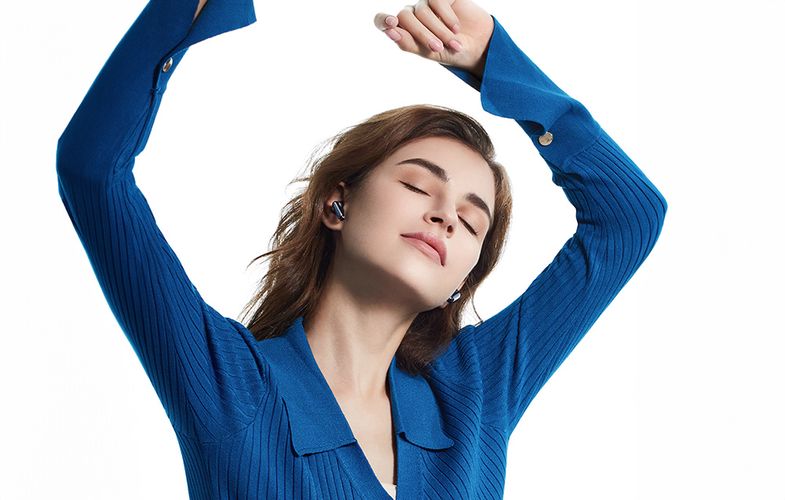TWS QCY AilyBuds Pro+ HT10 Pro Headphones, ANC (blue), QCY HT10 Pro blue