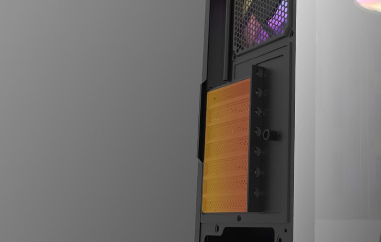 Darkflash DK151 LED computer case (black) + 3 RGB fans, Darkflash DK151 Black