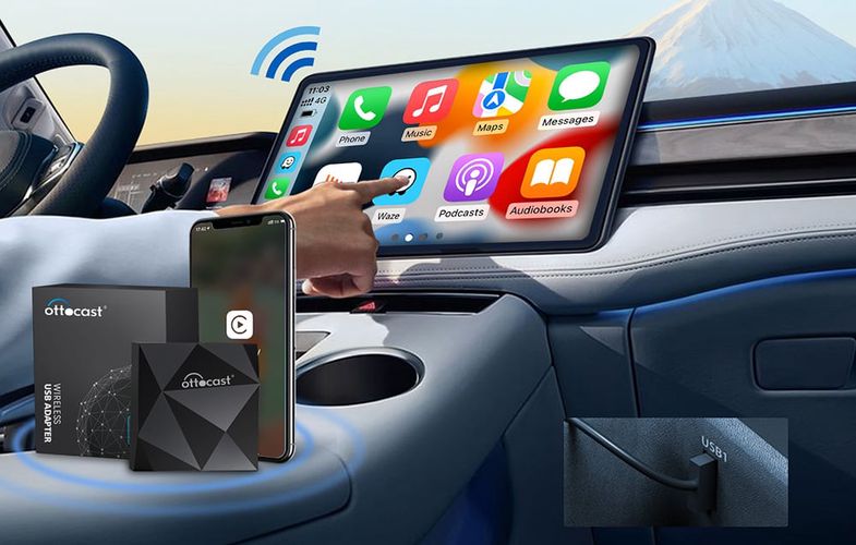 Wireless adapter, Ottocast, CP76, U2-AIR Carplay (black), Ottocast CP76