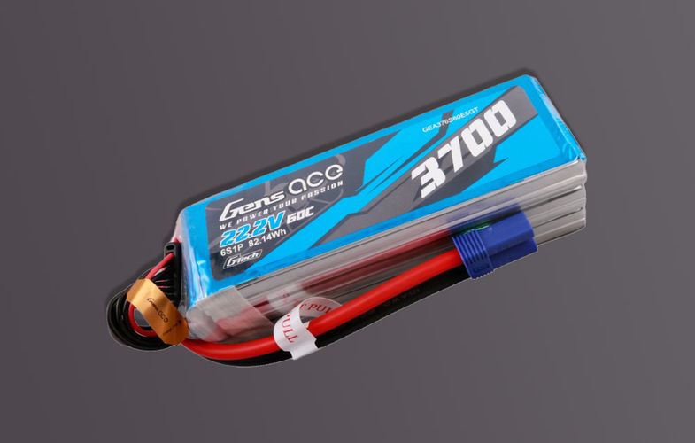 Gens ace G-Tech 3700mAh 22.2V 60C 6S1P Lipo Battery Pack, Gens ace GEA376S60E5GT