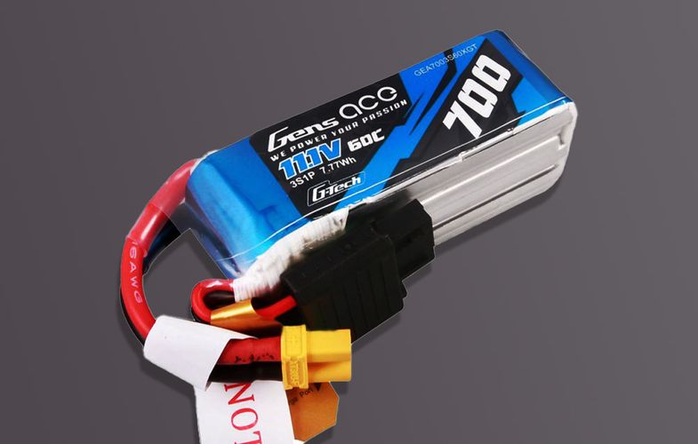 Gens ace G-Tech 700mAh 11.1V 60C 3S1P Lipo Battery Pack, Gens ace GEA7003S60XGT