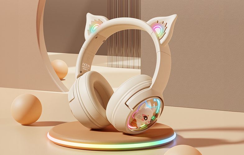 ONIKUMA B5 Beige Gaming Headphones, ONIKUMA B5 Off White