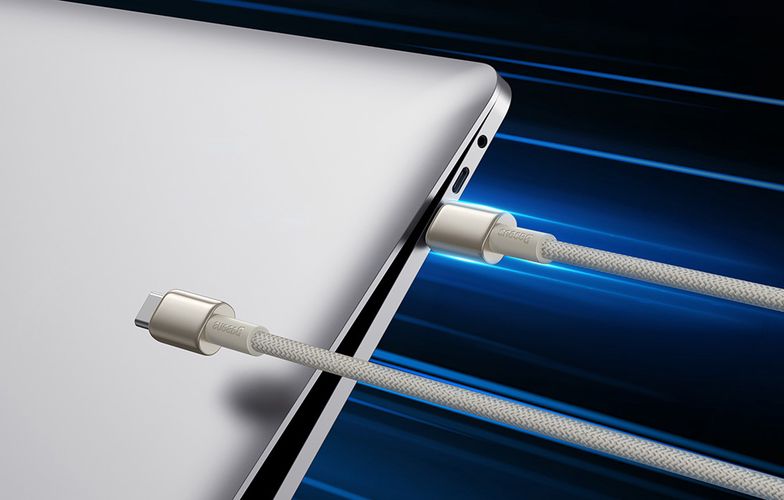 Cable USB-C do USB-C Baseus Tungsten Gold, 100W, 2m (złoty), Baseus P10319800G21-01