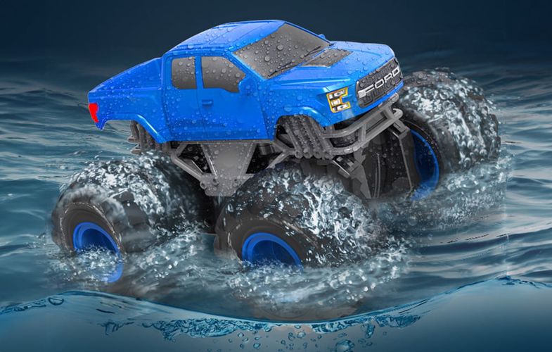 Remote-controlled car Double Eagle (blue) Ford (Amphibious) E344-003, Double Eagle E344-003blue