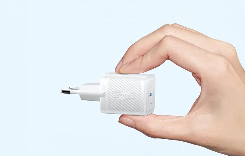 Wall charger, Vention, FEPL0-EU, USB-C, 20W, GaN (blue), Vention FEPL0-EU