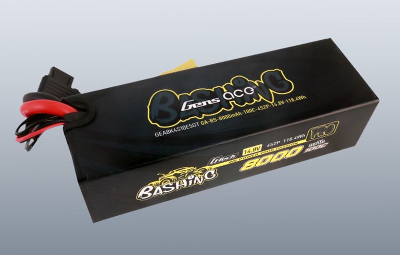 Gens ace 8000mAh 14.8V 100C 4S2P Lipo Battery Pack, Gens ace GEA8K4S10E5GT