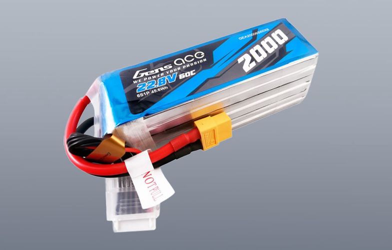 Gens ace 2000mAh 22.8V 60C 6S1P High Voltage Lipo Battery Pack with XT60 Plug, Gens ace GEA20006S60X6