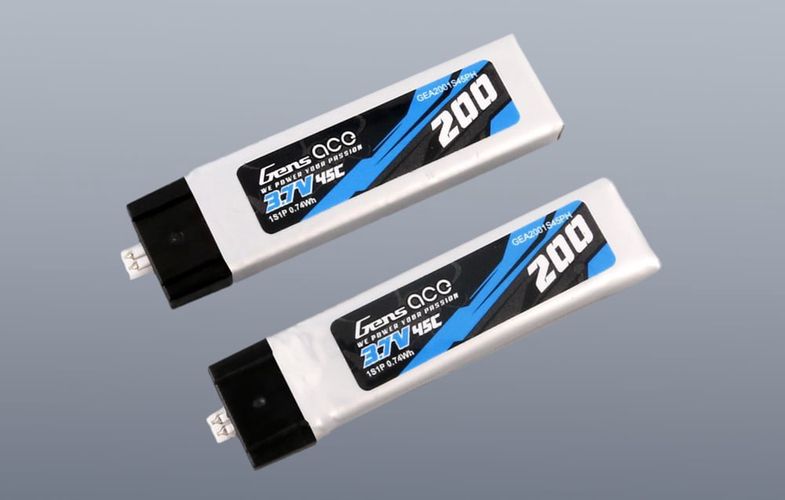 Gens ace 200mAh 3.7V 45C 1S1P Lipo Battery (2pcs), Gens ace GEA2001S45PH