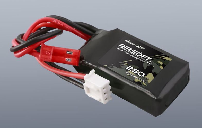 Gens ace 250mAh 7.4V 35C 2S1P Airsoft Gun Lipo Battery with JST-SYP Plug, Gens ace GEA2502S35J