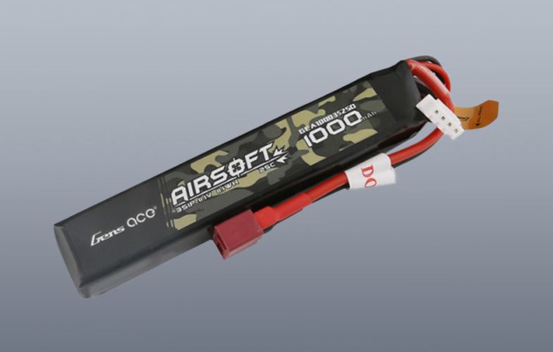 Gens ace 25C 1000mAh 3S1P 11.1V Airsoft Gun Lipo Battery with T Plug, Gens ace GEA10003S25D