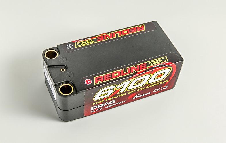 Gens ace Redline Series 6100mAh 7.4V 130C 2S2P HardCase 71# LiPo Battery, Gens ace GEA61002S13D