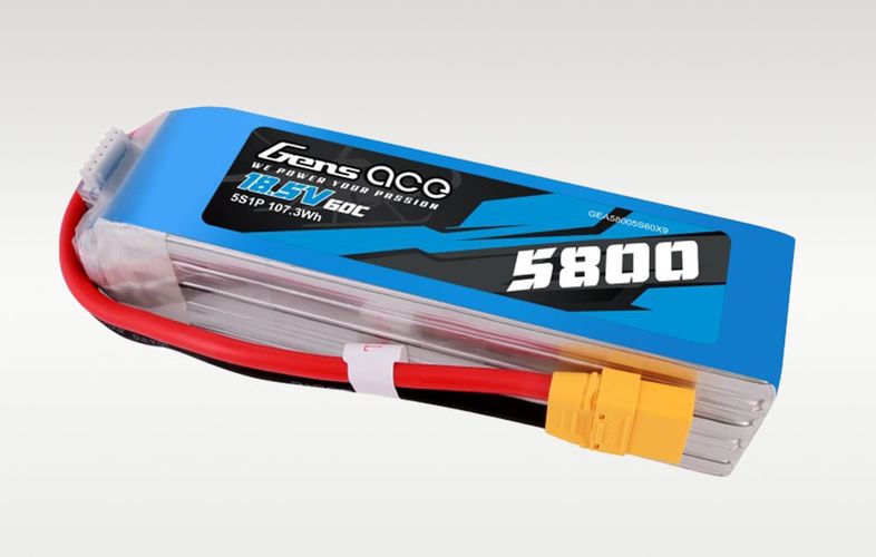 Gens ace 5800mAh 60C 18.5V 5S1P Lipo Battery Pack with XT90 plug, Gens ace GEA58005S60X9