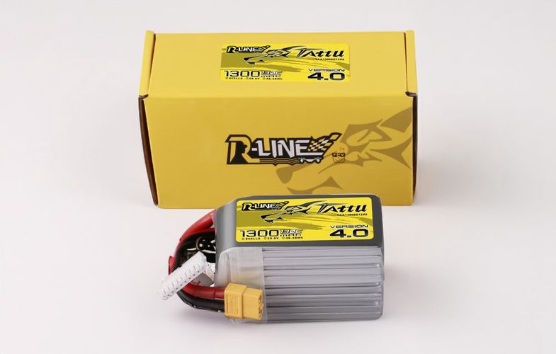 Tattu R-Line Version 4.0 1300mAh 29.6V 130C 8S1P Lipo Battery Pack with XT60 Plug, Tattu TAA13008S13X6