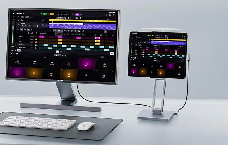 Docking station with stand for Tablet/iPad, INVZI, MH03, MagHub, 3x USB-C, 2x USB-A, INVZI MH03