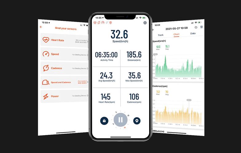 Speed and Cadence Sensor Coospo BK805 compatibile with Wahooo, Garmin, Bryton etc., Coospo BK805