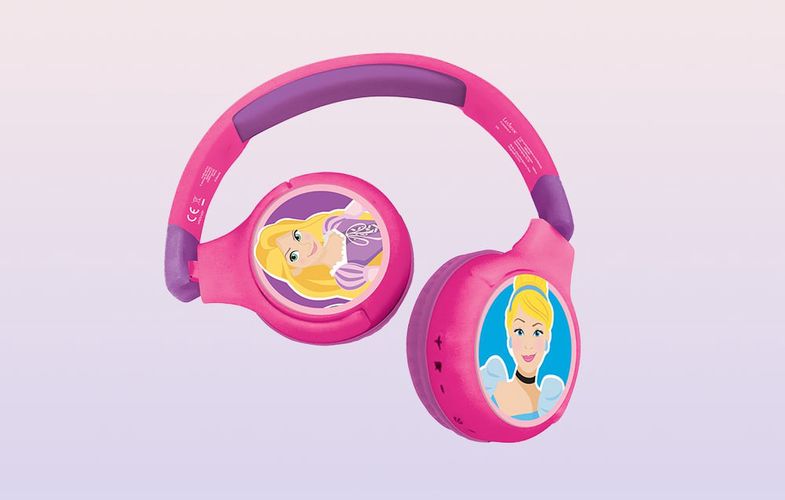 Foldable headphones 2in1 Disney Princess Lexibook, Lexibook HPBT010DP