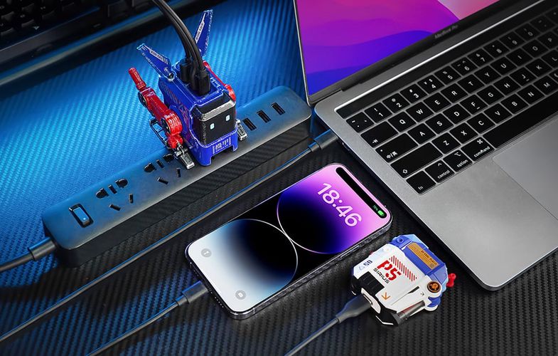 GravaStar Alpha65 65W GaN Fast Charger War Damaged Version Blue, GravaStar GRAVASTAR A65_OPP_EU