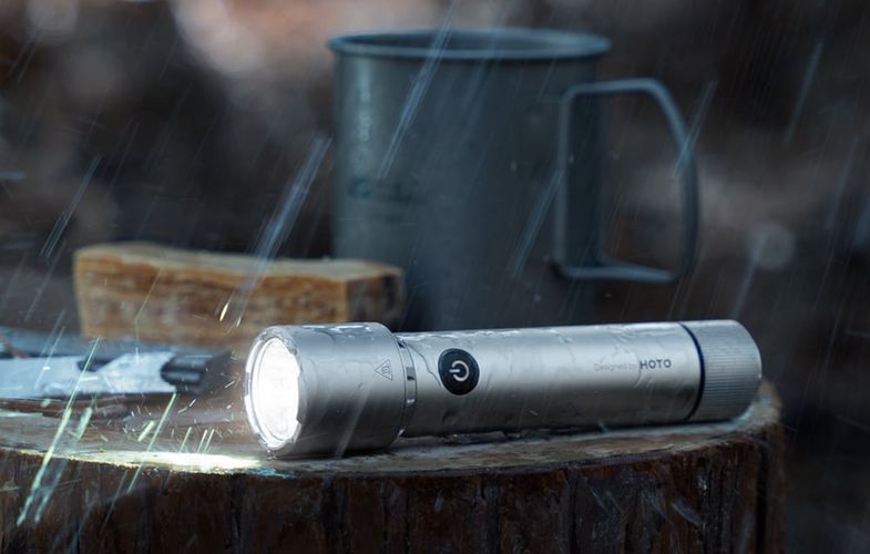 HOTO QWSDT005 tactical flashlight, 2300lm, IP68, 3100mAh, USB-C, HOTO QWSDT005